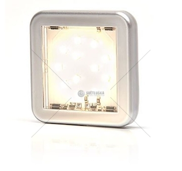 Svítilna poziční přední LED čtvercová 12-24V bílá WAS W122/985