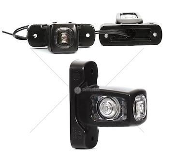 Svítilna poziční - tykadlo 12v/24v led krátká č/b/o, kabel 0,35m 0260038_A