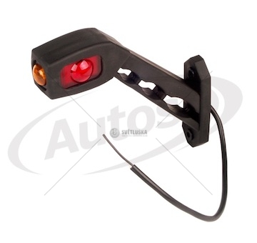 Svítilna poziční - tykadlo l 12v/24v 0,2/0,4w led č/b/ž, dlouhá, kabel 0,35m  0017539_A