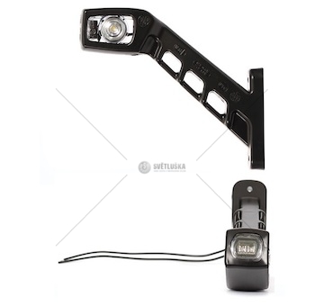 Svítilna poziční - tykadlo l 12v/24v led č/b/o dlouhá, kabel 0,21m 0262547_A