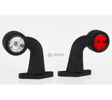 Svítilna poziční - tykadlo l/p 12v/24v led č/b krátká, kabel 0,5m 0075299_A
