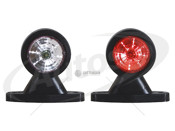 Svítilna poziční - tykadlo l/p 12v/30v ft-009a led č/b krátká, kabel 0,5m 0075296_A