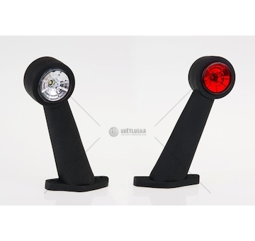 Svítilna poziční - tykadlo l/p 12v/30v led č/b dlouhá, kabel 0,5m 0075301_A