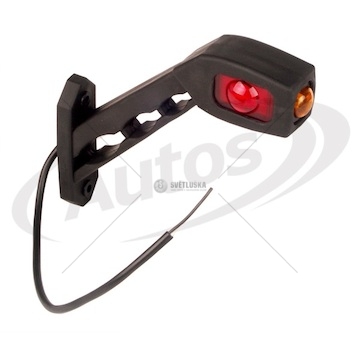 Svítilna poziční - tykadlo p 12v/24v 0,2/0,4w led č/b/ž, dlouhá, kabel 0,5m 0075298_A