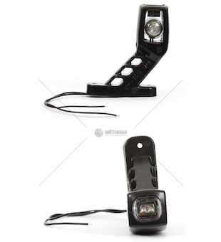 Svítilna poziční - tykadlo p 12v/24v led č/b kabel 0,28m 0260041_A