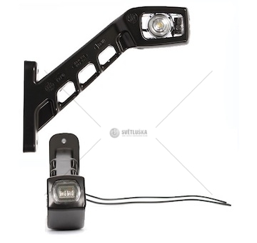 Svítilna poziční - tykadlo p 12v/24v led č/b/o dlouhá, kabel 0,21m 0262546_A