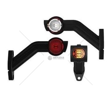 Svítilna poziční - tykadlo p 12v/24v led č/b/o, kabel 0,5m 0182689_A