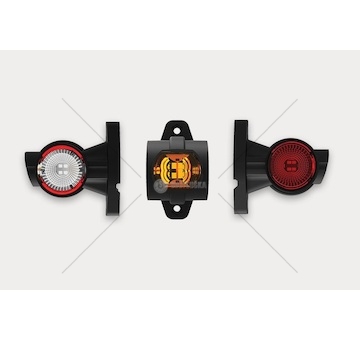 Svítilna poziční - tykadlo p 12v/30v ft-140a/p led č/b/o krátká, kabel 0,5m 0182690_A