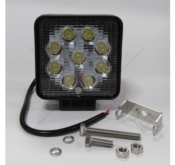 Svítilna pracovní čtvercová 9 LED 9X3W  SM12326BK