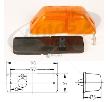 Svítilna směrová boční l man l2000, mercedes actros, karosa  0013245_A