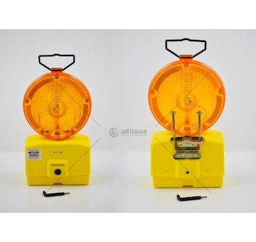 Svítilna varovná, baterie LED 640