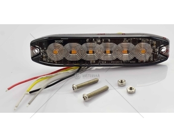 Svítilna varovná diodová 12-24V žlutá SM3020C