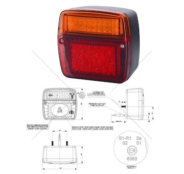 Svítilna zadní 3-dílná 12v/24v 35xled /poziční, brzdové, směrové/, kabel 1m 0079671_A