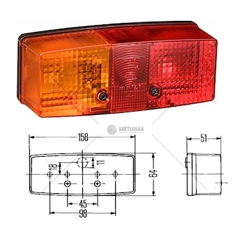 Svítilna zadní 3-dílná 12v/24v l fendt, terex, langendorf, kubota, komatsu, kässbohrer 4433126014_A