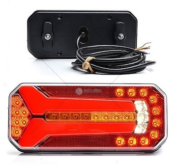 Svítilna zadní 6-dílná l/p 12v/24v led s osvětlením spz /stop,couvání,mlha,směr/kabel 2,0m 0262640_A