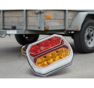 Svítilna zadní LED 12V 116x90mm - přívěsný vozík, přívěs LEVÁ