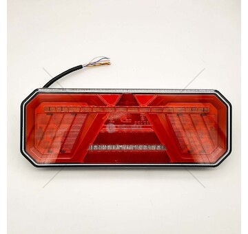 Svítilna zadní LED 6-funkcí sdružená LEVÁ trojúhelník 350x131 dynamická směrovka