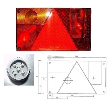 Svítilna zadní multipoint i , 12v l s trojúhelníkem  40224011_A