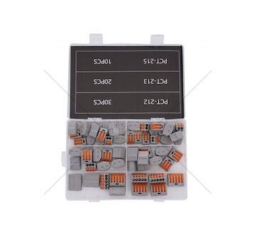 Svorky s páčkou na vodiče, sada 60ks KRAFT&DELE