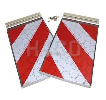 Tabule reflexní 250x400 s držákem ce/tuv - sada 2 ks haco 0255980_A