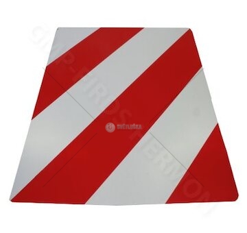 Tabule reflexní 500x500 červenobílá