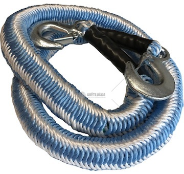 Tažné lano pružné s 2 karabinami DMC 1450-2500 kg