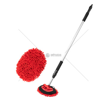 Teleskopický průtokový kartáč na mytí auta 120-200 cm AMiO-02398