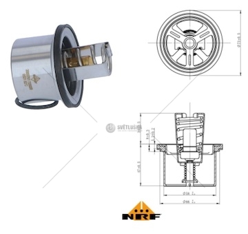 Termostat 86°c s těsněním volvo fl6,fm12, fl12, f10, f16, fh12, fh16 td61/td63/td102/td103 0300008_A