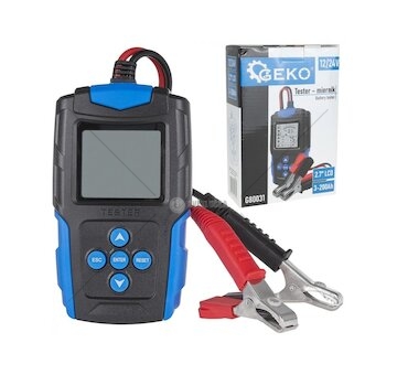 Tester autobaterií 12/24 V, 3 Ah - 200 Ah - GEKO
