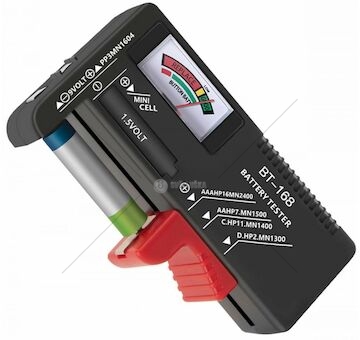Tester baterií AAA, AA, 9V
