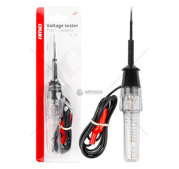 Tester napětí s krokosvorkou 6-12V AMiO-04272