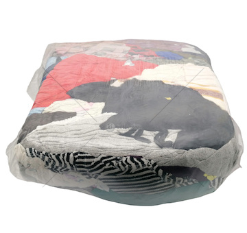 Textil čistící bavlna 6309, 10kg barevná bavlna obnošené oděvy