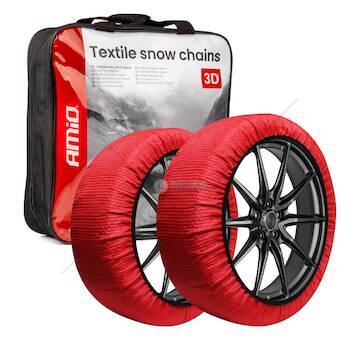 Textilní sněhové řetězy 3D XL EN16662-1 Önorm V5121 2 ks AMIO-04510
