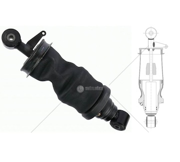 Tlumič pérování kabiny přední o/o s vlnovcem man tga, steyr 0120860_A