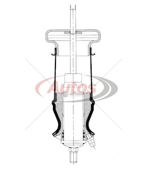 Tlumič pérování kabiny zadní i/i 206/306 s vlnovcem scania cr série 0031909_A