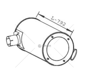 Tlumič výfuku iveco stralis 190s40/440s40, e.tech 180-440, e.star low cost 0159135_A