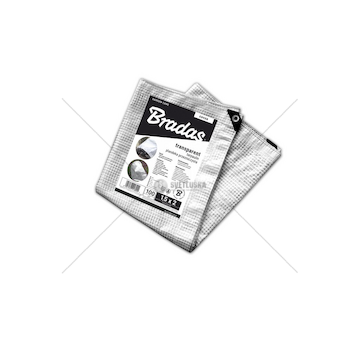 Transparentní plachta zakrývací, vyztužená LENO CRISTAL 3 x 4m, 100g