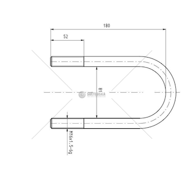 Třmen pera DAF M16*1,5*80*180 CSY K-AZDA-0021