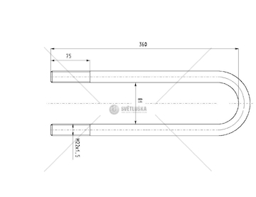 Třmen pera FRUEHAUF M22*1,5*81*360 CSY K-AZFR-0089