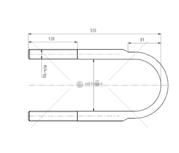 Třmen pera FRUEHAUF M24*3*128*325 CSY K-AZFR-0005