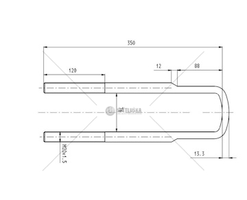 Třmen pera m20x1,5x77x350 zadní daf lf45 0266852_A