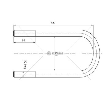 Třmen pera m22x2,5/130x295 s maticemi bpw 0147338_A