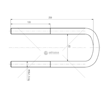 Třmen pera MAN M18*1,5*81*250 CSY K-AZMA-0018