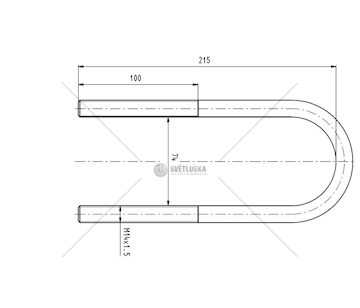 Třmen pera MB M14*1,5*74*215 CSY K-AZME-0062