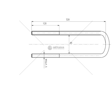 Třmen pera MB M16*1,5*80*320 CSY K-AZME-0020-A