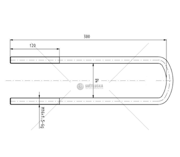 Třmen pera MB M16*1,5*84*380 CSY K-AZME-0065