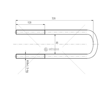 Třmen pera MB M18*1,5*82*320 CSY K-AZME-0026