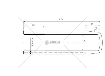 Třmen pera MB M20*1,5*92*430 CSY K-AZME-0052-A
