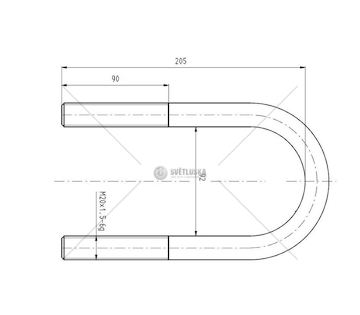 Třmen pera RVI MAGNUM M20*1,5*90*20 CSY K-AZRE-0010