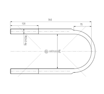 Třmen pera SAF M22*1,5*147*345 CSY K-AZSA-0009